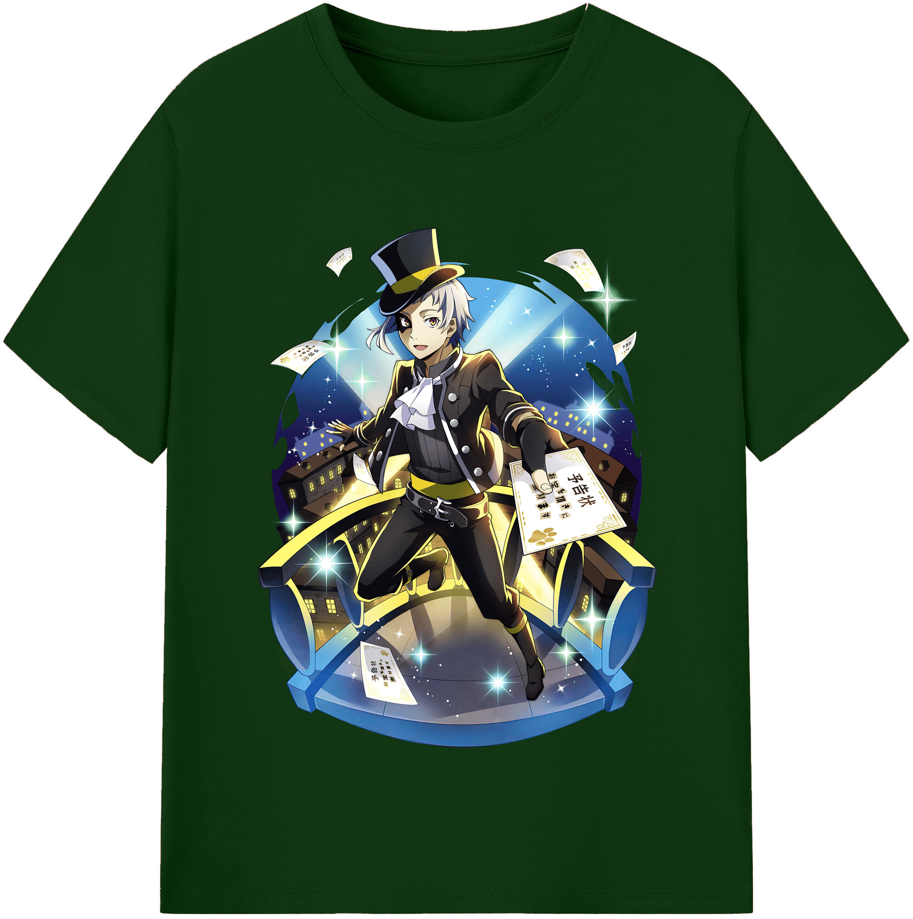 （画像用） 文豪ストレイドッグス Bungo Stray Dogs 綿100％半袖Tシャツ（フロントプリント）